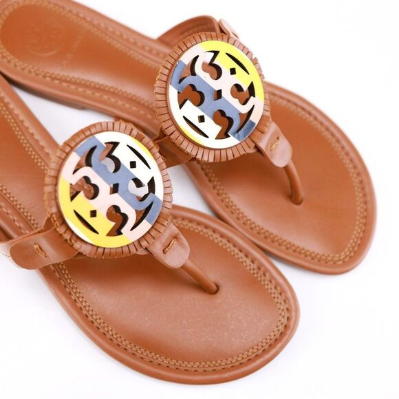 NIB Tory Burch FRINGE Miller Thong Sandals 6.5 - Picture 2 of 10
